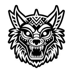 Obraz premium A solid style icon of huehuecoyoti