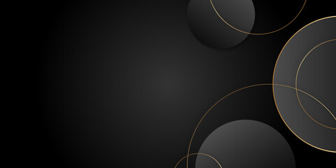 Luxury black gold abstract background. Vector illustration for presentation design. modern trendy gradient texture color for presentation design, flyer, social media cover, web banner, tech banner. 