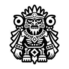 A solid style icon of ometeotl