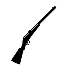 Basic Rifle Icon Black Silhouette Illustration Transparent vector and  PNG Format