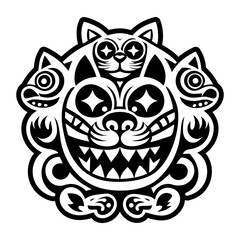 A solid style icon of tezcatlipocas