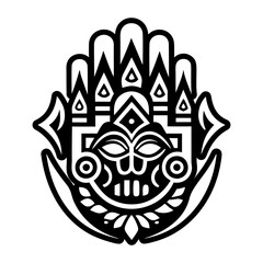 Obraz premium Divine hand icon in solid style