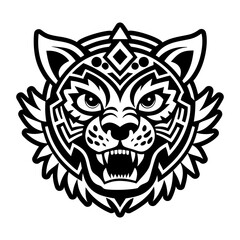 Fototapeta premium Warrior animal icon in solid style