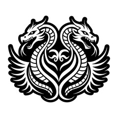 Fototapeta premium Basilisk monster icon in solid style