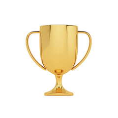 A shiny gold trophy with two handles symbolizes achievement and success, often awarded in competitions or events. its reflective surface and classic design make it timeless representation of victory