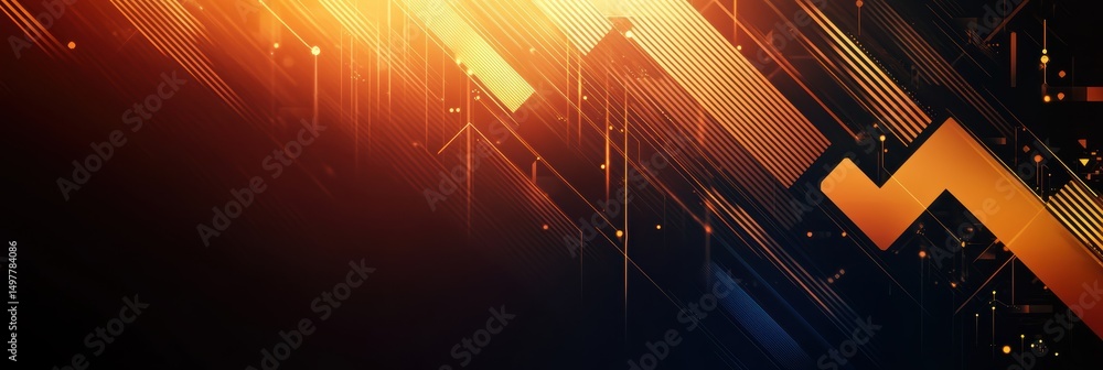 Poster graphic layouts for advertising with abstract design featuring dynamic lines and vibrant colors