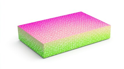 Colorful Geometric Patterned Box with Bright Gradient Design for Packaging and Decorative Use