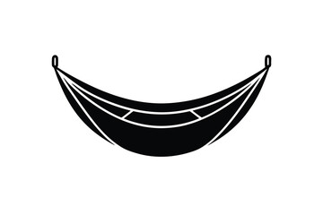 Relaxing hammock silhouette outdoor camping gear