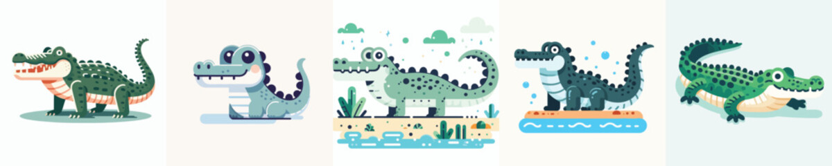 Vector of a crocodile