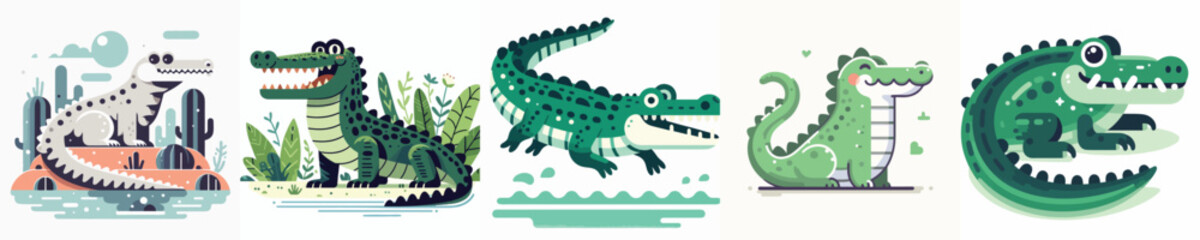 Vector of a crocodile