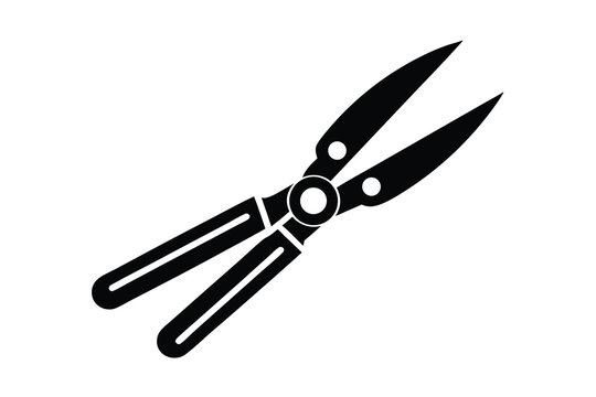 black shears on white background clip art preview