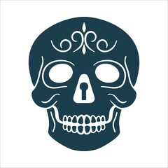 Stylised Skull with Keyhole: Secret of Death