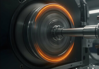 High precision machining industrial process metal part rotating lathe manufacturing technology engineering