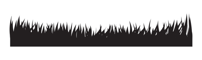 Black grass silhouette vector