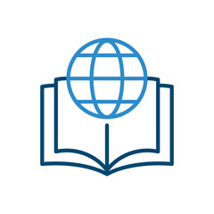 Book internet icon symbol vector.