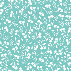 Vector illustration of a seamless blue floral pattern for Wedding, anniversary, birthday, parties and wrapping papers