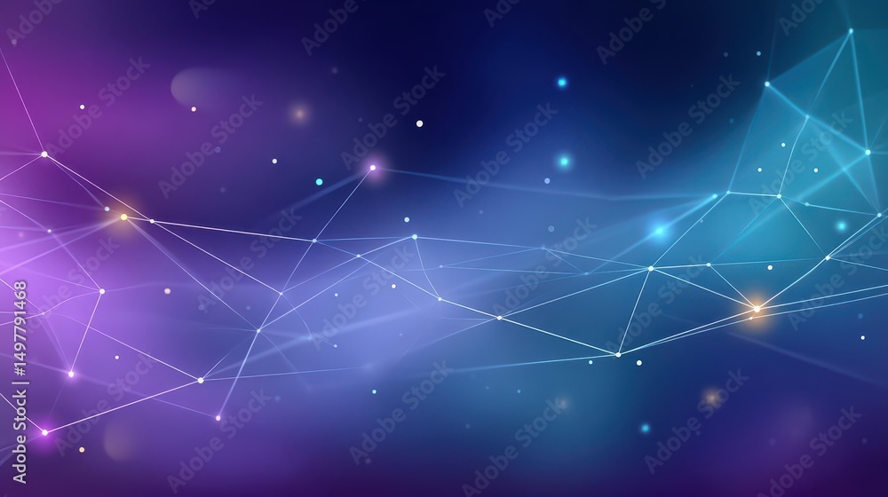 Aufkleber abstract network design with vibrant color gradients.