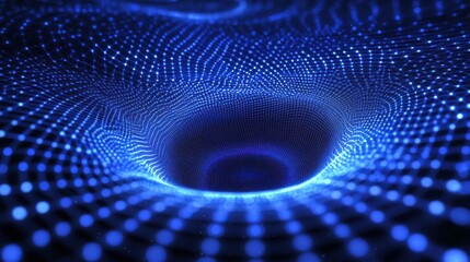 Abstract Blue Digital Vortex.