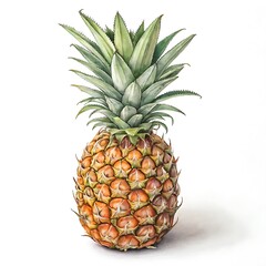 Fototapeta premium Pineapple Fruit on White Background