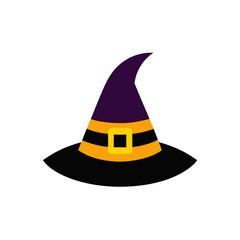 Vector illustration of a witch hat for Halloween