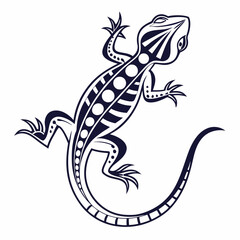 silhouette of a lizard