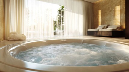 Luxury Spa Hot Tub Relaxation.