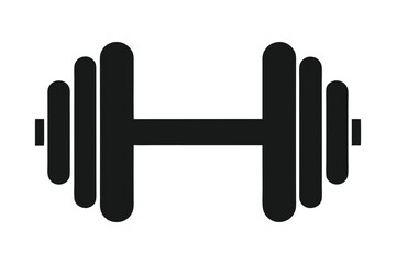 Fototapeta premium DUMBBELL Icon Solid Style. Vector Icon Design Element for Web Page, Mobile App, UI, UX Design