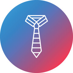 Tie Line Gradient Circle Background Icon