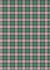 green plaid fabric pattern