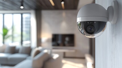 A connected home security system with IoT cameras, motion detectors, and remote monitoring 