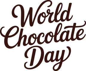 world chocolate day elegant calligraphy design vector illustration  