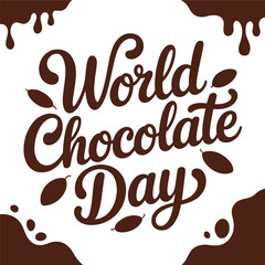world chocolate day festive celebration design vector illustration  