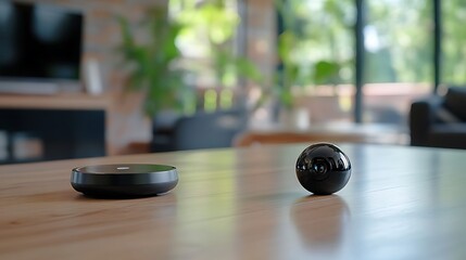 A connected home security system with IoT cameras, motion detectors, and remote monitoring 