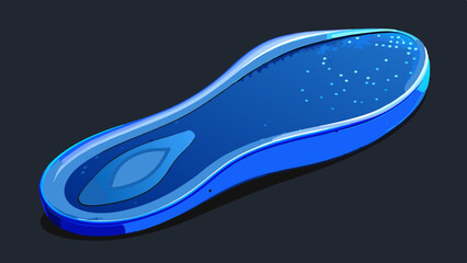 Abstract Blue Shoe Sole Design Insole Illustration