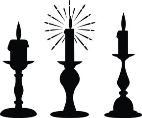 Candles Silhouette