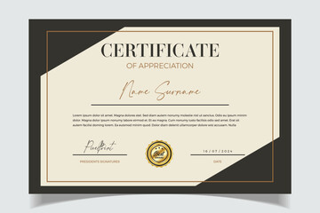 certificate template vector illustration
