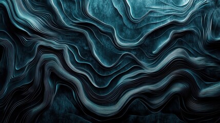 Obraz premium Abstract Teal Wave Pattern Background.