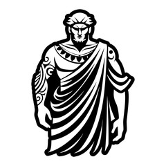 A solid style icon depicting toga costume