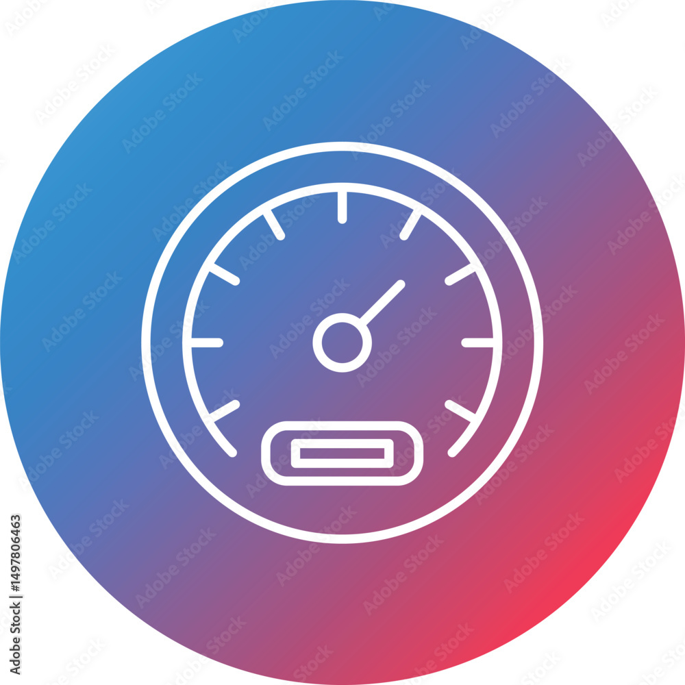 Poster speedometer line gradient circle background icon