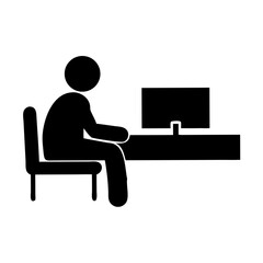 Minimalist person silhouette vector icon design, clean cutout