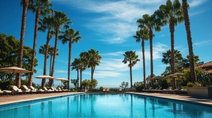 Fototapeta premium Luxury Resort Poolside Paradise.