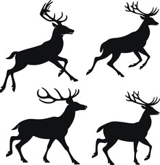  Dynamic Deer Silhouettes