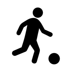 Vector silhouette icon of a person playing a sport, clean cutout design