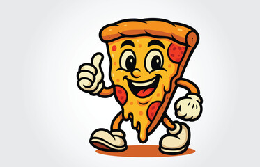 Cute Pizza Mascot Character Template
