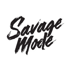 Stylish calligraphy text logo Savage Mode