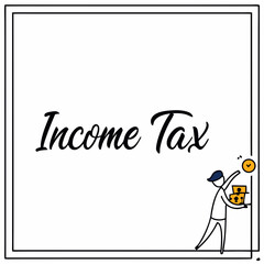 Income tax payment deadline reminder simple illustration