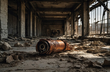 Abandoned Industrial Ruins: Urban Decay and Desolation in a Post-Apocalyptic Wasteland
