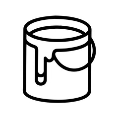 Paint bucket silhouette design with transparent background for design projects