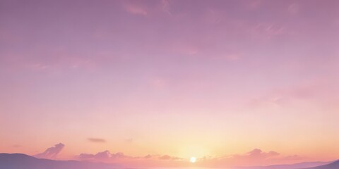Soft pastel pink, blue, yellow gradient  Dreamy, fuzzy sunset effect , art, illustration