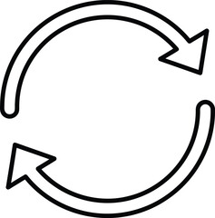 Circular Arrows: A minimalist illustration features two curved arrows arranged in a circular motion, symbolizing continuous progress. The elegant design is perfect for representing recycling, renewal.